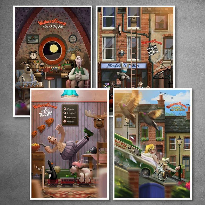 Wallace & Gromit Art Print Set 3 Wallace & Gromit Art Print Set