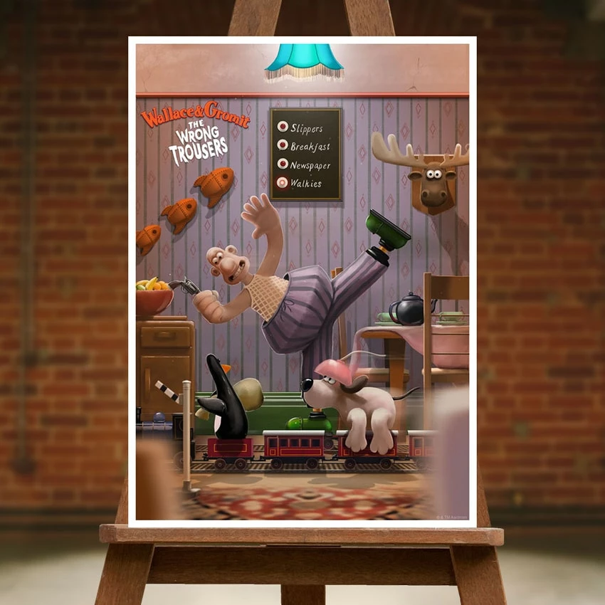 Wallace & Gromit Art Print Set 6 Wallace & Gromit Art Print Set - Image 4